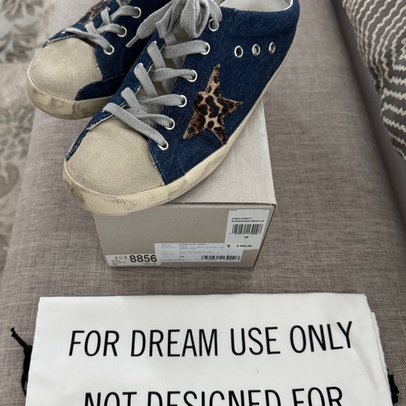 Golden Goose Blue and Leopard Star Sneakers - Picture 10 of 10